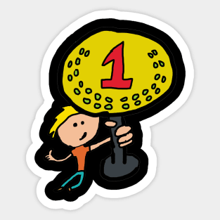 Number One Sticker